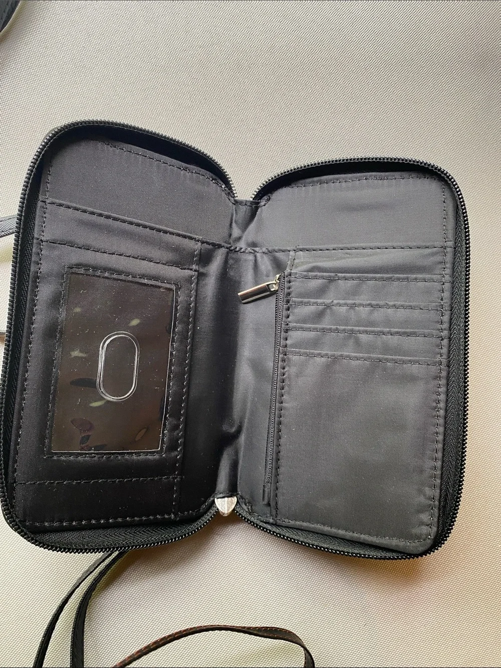 🪅15 for $20🪅 Paris Print Crossbody Phone Wallet - White with Black Trim